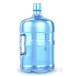 5GALLON CLEAR AQUALITE WATER BOTTLE WITH HANDLE ROUND PVC WITH