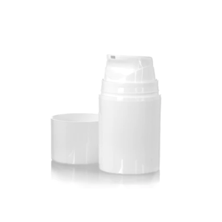 50ml Short All White Airless Treatment Pump Bottle