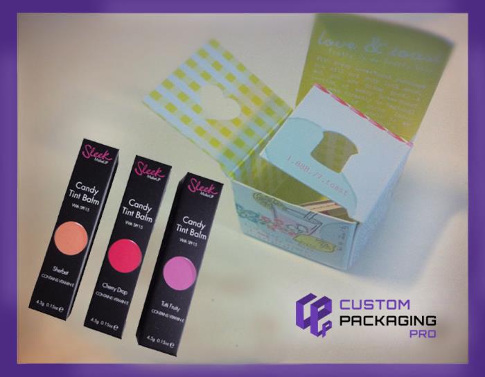 Aesthetic Display of Product with Custom Lip Balm Display Boxes