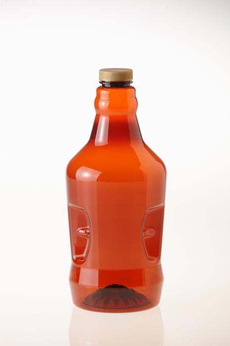 New plastic growler in amber