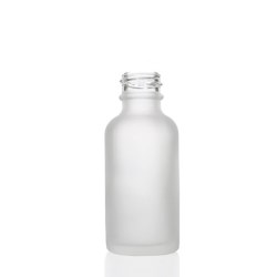 1 oz Frosted Boston Round Glass Bottle with 20-400 Neck Finish