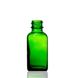 1 oz Green Boston Round Glass Bottle with 20-400 Neck Finish