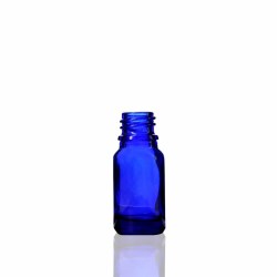 10 ml Cobalt Blue Euro Round Glass Bottle with 18-DIN Neck Finish