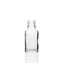 15 ml Clear Euro Round Glass Bottle with 18 DIN Neck Finish