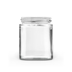 100g 50-400 Clear Glass Straight-Sided Round Jar