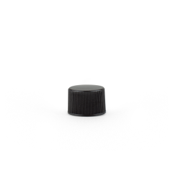 24-410 Black Plastic Screw Top Cap with Liner