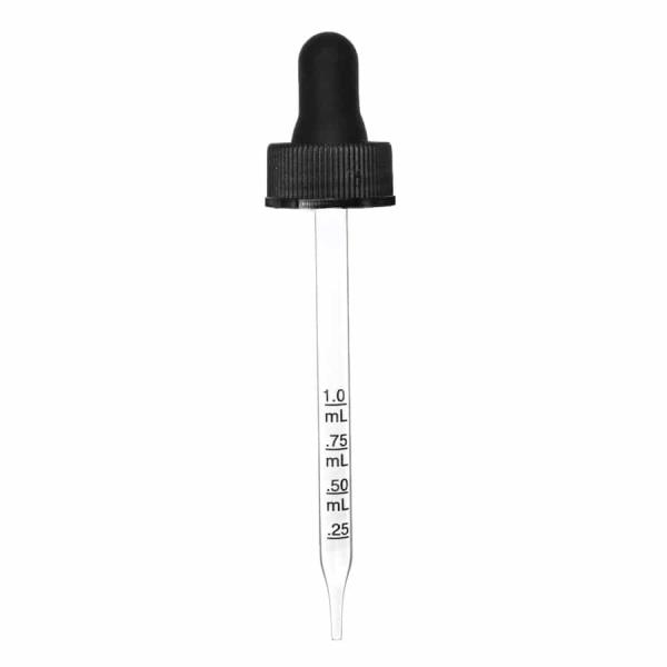 4 oz Black Graduated Glass Dropper (22-400)