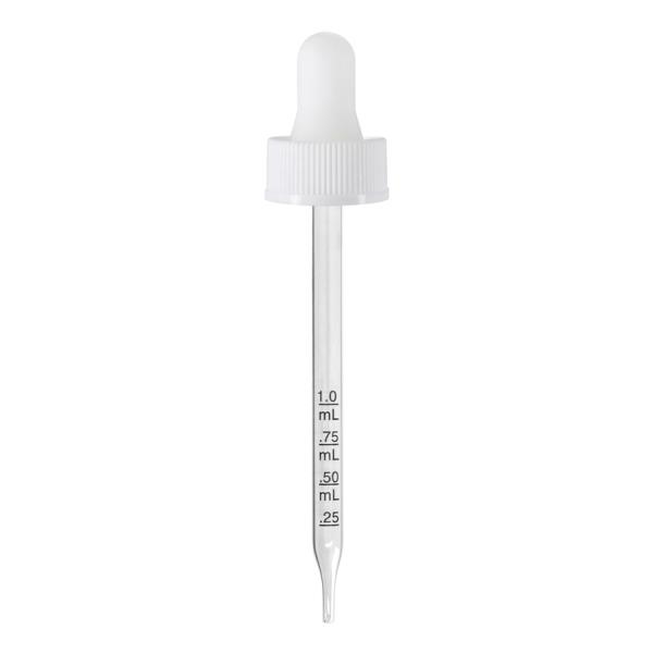 4 oz White Graduated Glass Dropper (22-400)