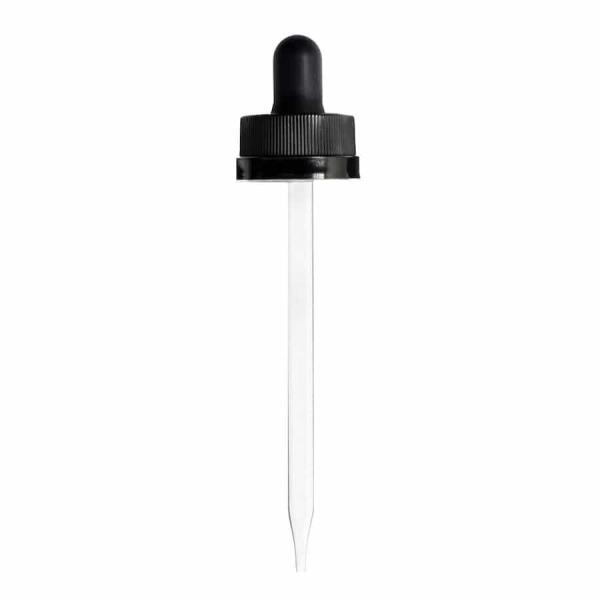 4 oz Black Child Resistant Glass Dropper (22-400)