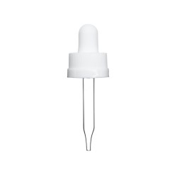 10 ml White Child Resistant Glass Dropper (18-400)