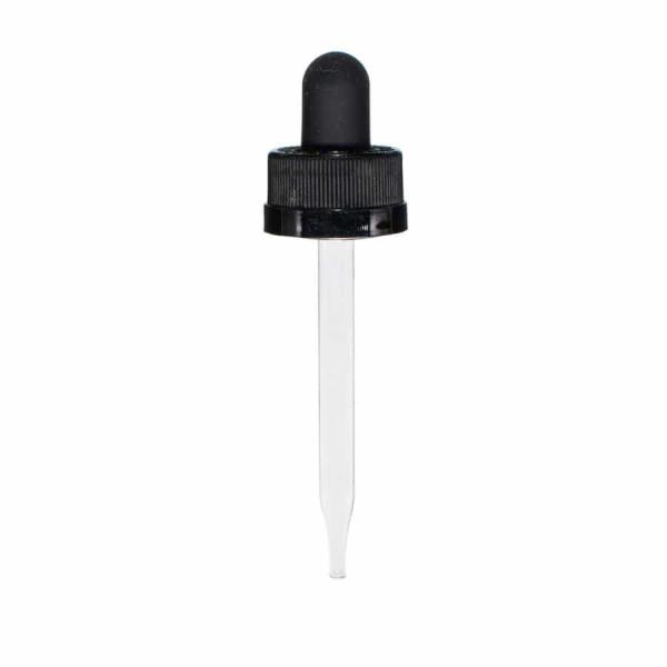 1 oz Black Child Resistant Glass Dropper (18-400)