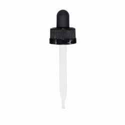 1 oz Black Child Resistant Glass Dropper (18-400)