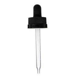 1 oz Black Child Resistant Graduated Plastic Pipette Dropper (20-400)