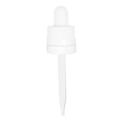 1 oz White Child Resistant with Tamper Evident Seal Glass Dropper (18-400)