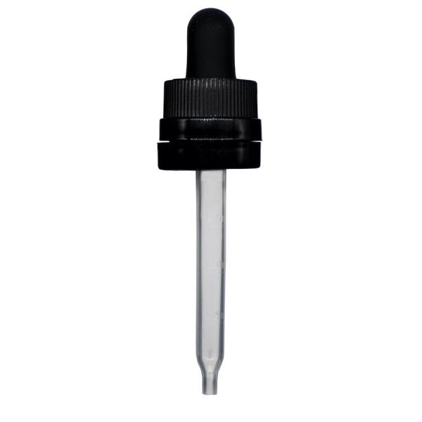 1 oz Black Child Resistant with Tamper Evident Seal Graduated Plastic Pipette Dropper (18-400)