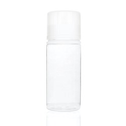 100 ml PET Signature Wolf Bottle with Clear Flat Cap and Pre-Inserted Tip