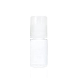 30 ml Short PET Signature Wolf Bottle with Clear Flat Cap and Pre-Inserted Tip