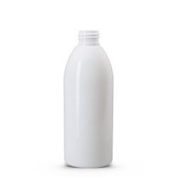 8 oz PET White Cosmo Round Bottle with 24-410 Neck Finish