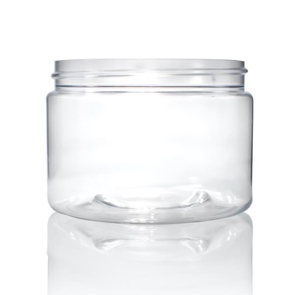 12 oz Clear PET Straight Sided Jar 89-410 Neck Finish