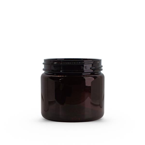 2 oz Dark Amber PET Straight Sided Jar 48-400 Neck Finish