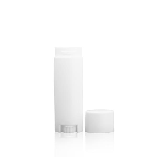 0.15 oz White Oval Lip Balm Tube