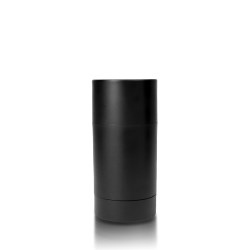 70g Matte Black Twist Up Deodorant Tube with Black Screw Cap and Disc