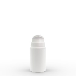 30 ml White Polypropylene Mini Airless Pump Bottle with White Overcap