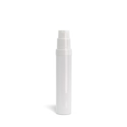 10 ml White Polypropylene Airless Pump Bottle with White Cap