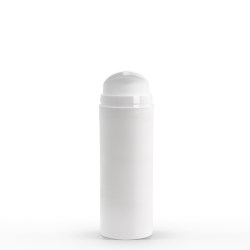 100 ml White Polypropylene Airless Pump Bottle with White Overcap