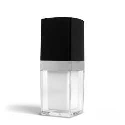 15 ml Square Acrylic Treatment Pump Bottle with Black Cap