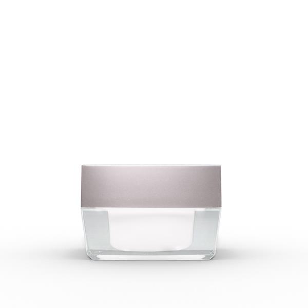 15g Square Acrylic Jar with Silver Lid