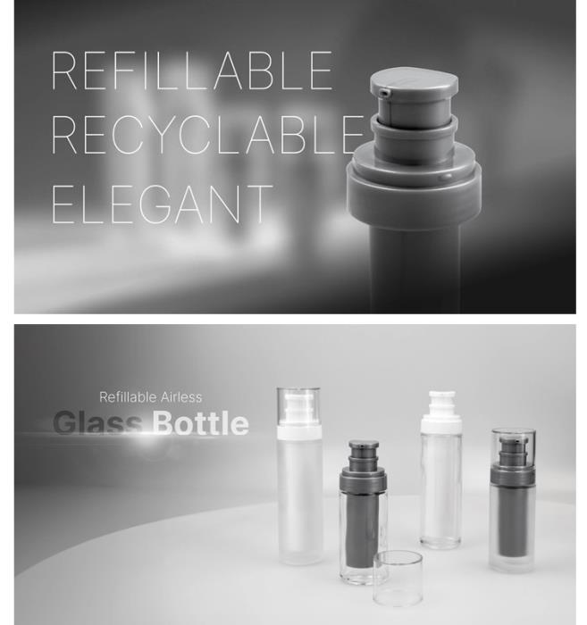 UKPACK's Refillable Glass Airless Bottle: Elegance and Sustainability