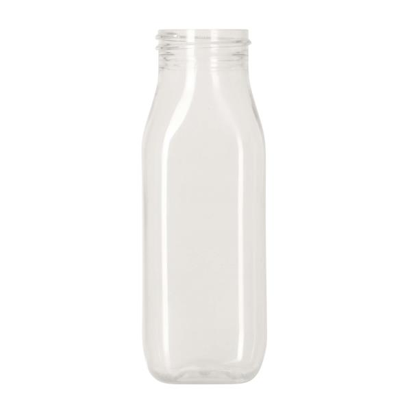 200ml rPET bottle, Square Milk 38-400, F0556A