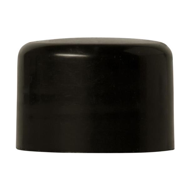 24-410 plastic screw closure, plug seal, smooth, black