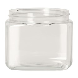 500ml rpet jar,89-400 Square Jar, single wall rPET