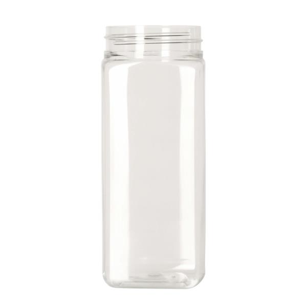 500ml rpet jar,63-485 Square Jar, single wall rPET