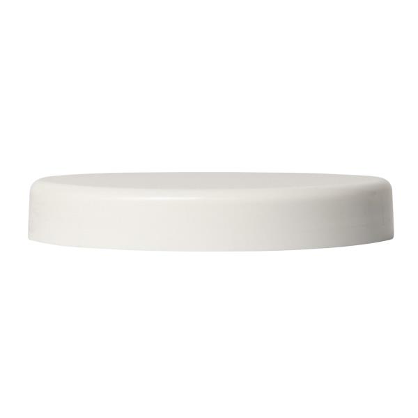 plastic lid 100-400 PP, straight crabs claw smooth, white