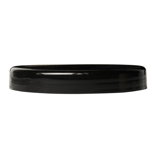 plastic lid 100-400 PP, straight crabs claw smooth, black