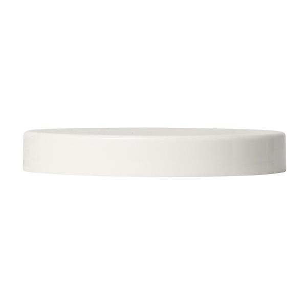 plastic lid 127mm PP, straight induction seal smooth, white