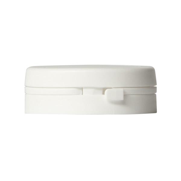 plastic lid 40M-snap LDPE, straight plug seal frosted, white