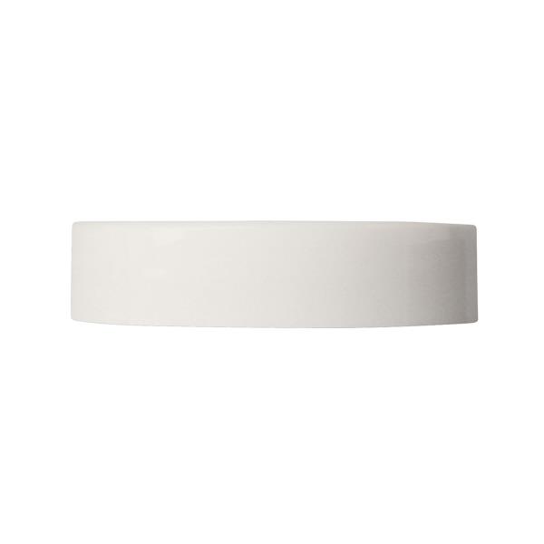 plastic lid 48-400 PP, straight tri seal smooth, white