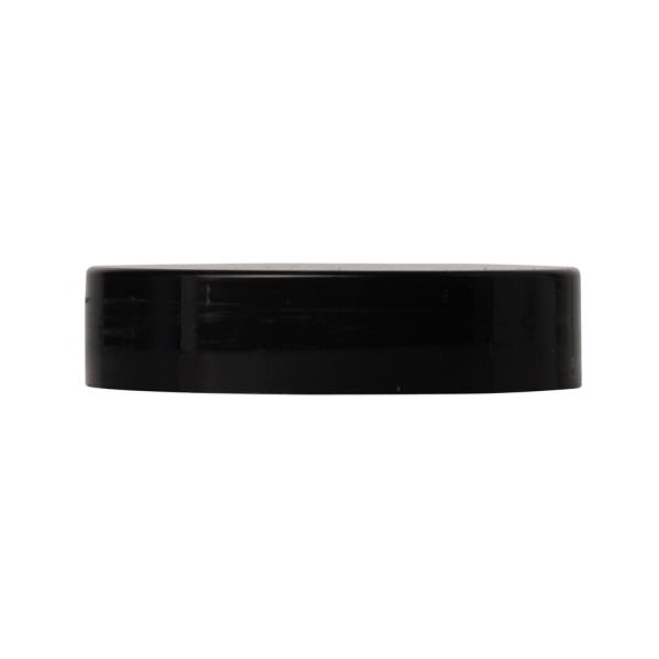 plastic lid 48-400 PP, straight tri seal smooth, black