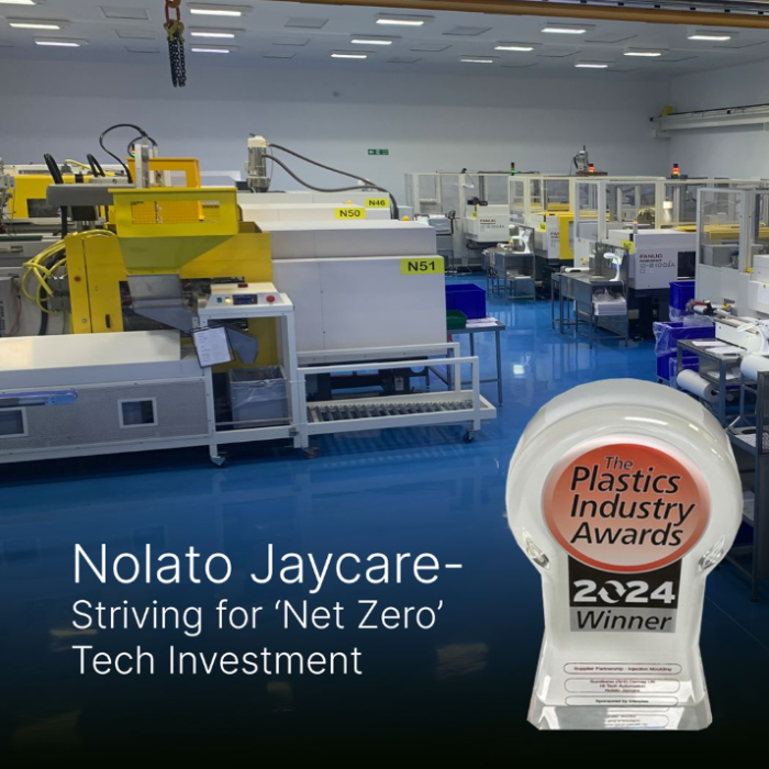 Nolato Jaycare Together with Partners Sumitomo (SHI) Demag win 1st Prize at UK Plastic Industry Awards