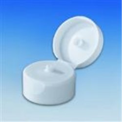 22-400, P/P Flip Top Closure, .187 Inch orifice Flat Lid, Smooth Skirt, 1.5 Inch Cap Tube Closur