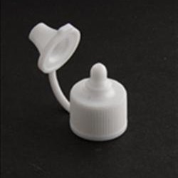 15-410, LDPE Flip Top Closure, .060 orifice Valve/Plug Ribbed Skirt, 