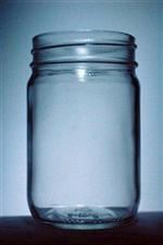 12 oz Glass Jar, Round, Flint, 70-450 