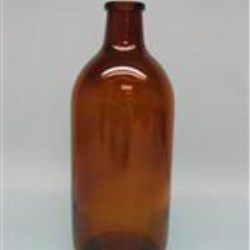 500 ml Glass Type 2 Boston Round, Round, Amber, 30mm finish Long Neck 