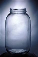 128 oz Glass Jar, Round, Flint, 89-2050 Lug finish