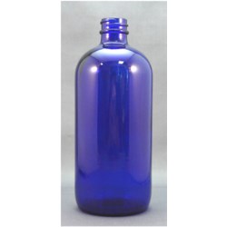 16 oz Glass Boston Round, Round, Cobalt Blue, 28-400