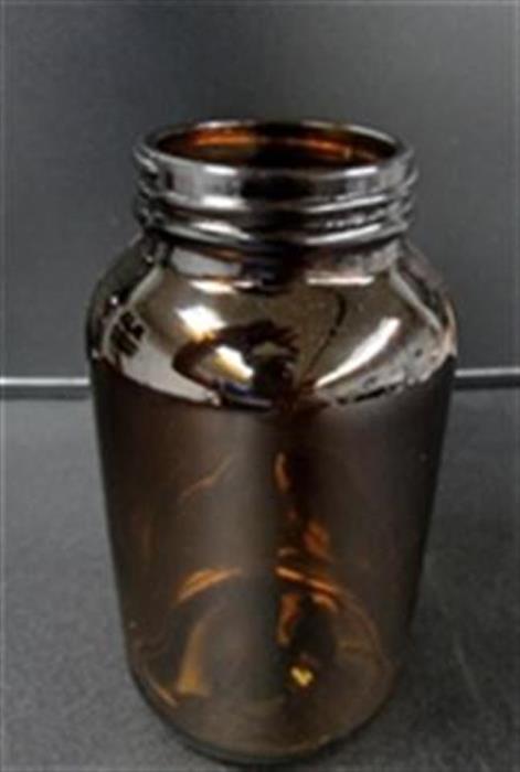 950 cc Glass Jar, Round, Amber, 53-400